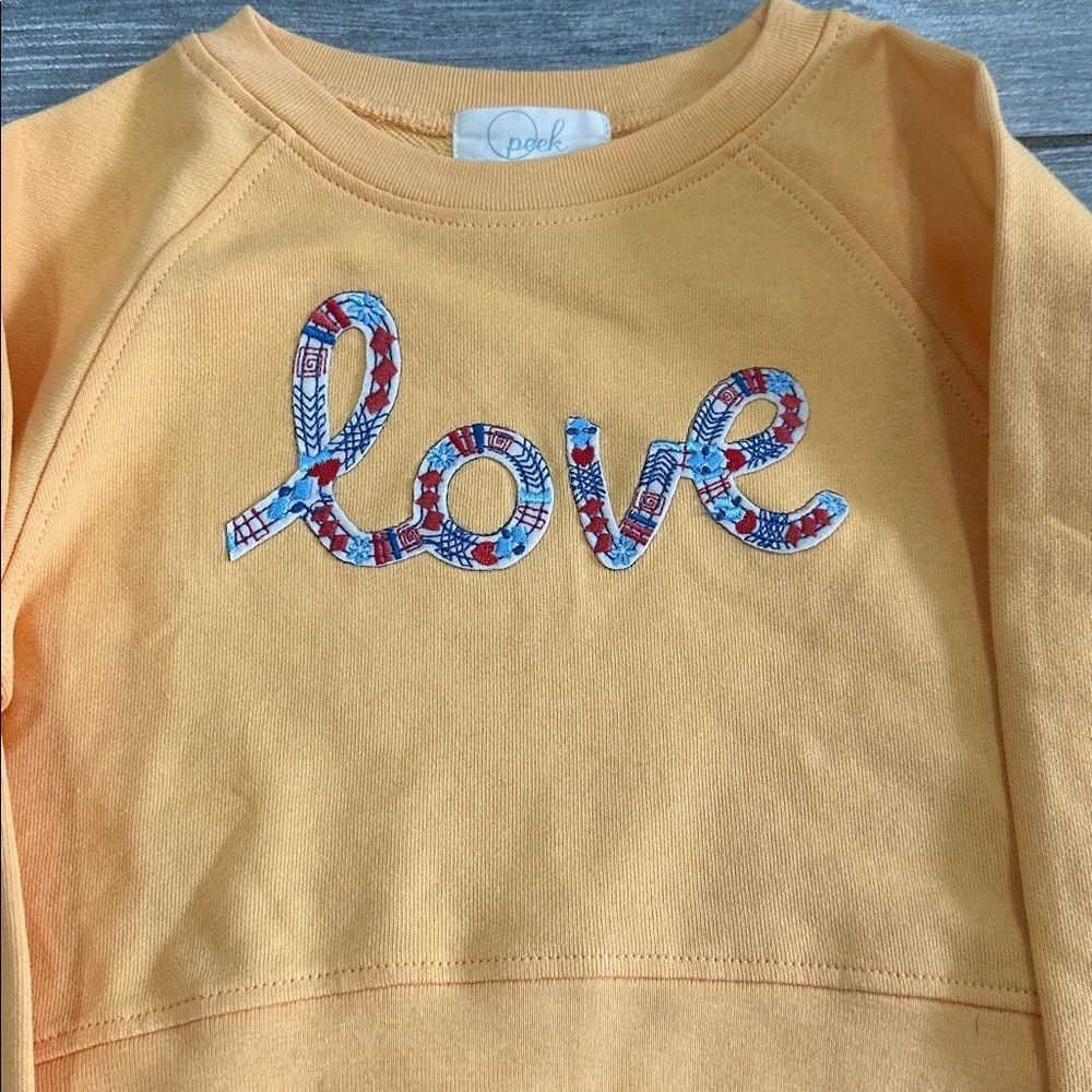 Peek Kids Love Pullover Embroidered Sweatshirt New! - Picture 5 of 10